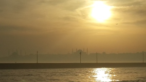 Istanbul skyline silhouette 